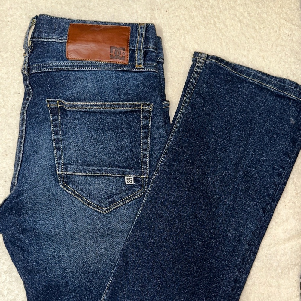 DC Men's Dark Blue Straight Jeans